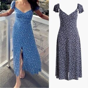 Nwt! Reformation Baxley midi dress floral twilight